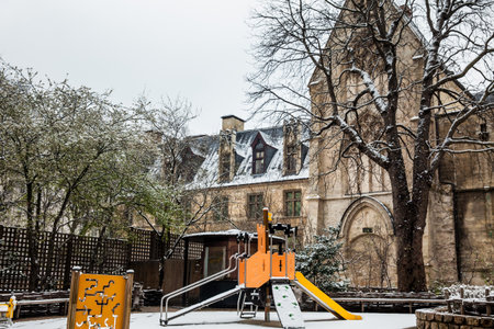 Garden of the National Museum of the Middle Ages of Parisのeditorial素材