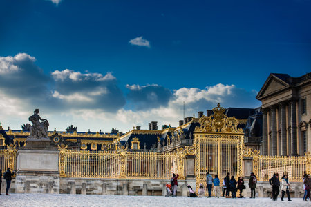 The Versailles Palace in a freezing winter day just before springのeditorial素材