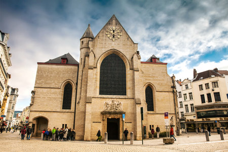 Saint Nicholas Church at Brussels city centerのeditorial素材