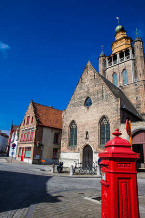 The Jerusalem church at the historical town of Brugesのeditorial素材