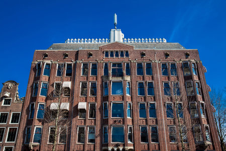 Beautiful architecture at the Old Central district in Amsterdamのeditorial素材