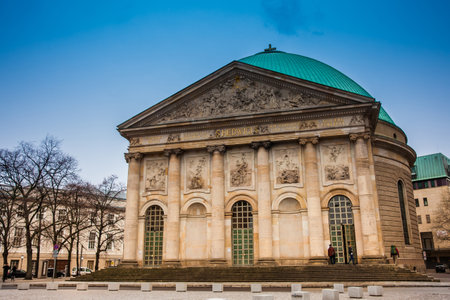 St. Hedwig's Cathedral located on the Bebelplatz in a cold end of winter dayのeditorial素材