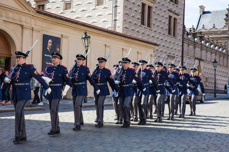 Midday guard change of the Prague Castle