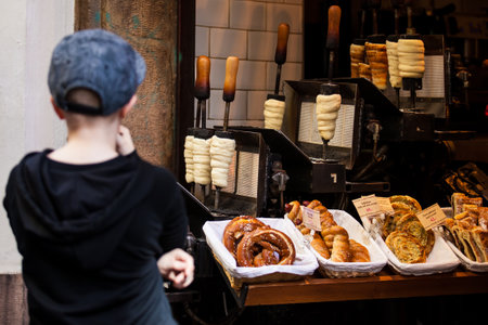 Trdelnik and other traditional pastry productsのeditorial素材