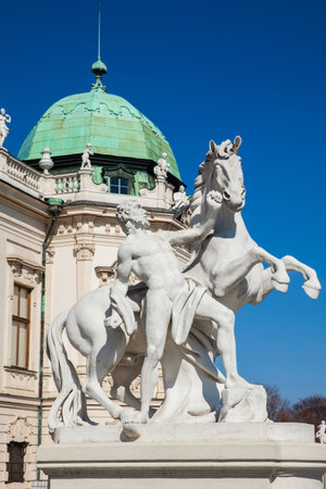 Upper Belvedere palace in a beautiful early spring dayのeditorial素材