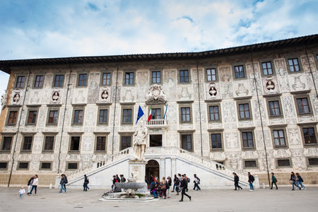 Palazzo della Carovana built in 1564 located at the palace in Knights Square in Pisaのeditorial素材