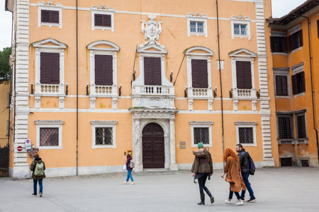 Palazzo del Consiglio dei Dodici at the Knights Square in Pisaのeditorial素材