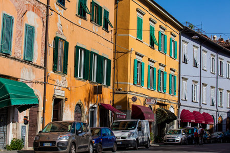 Picturesque streets of Pisa city centerのeditorial素材