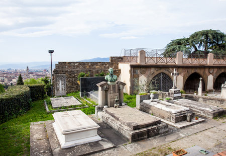 Cemetery of the Holy Door and the beautiful city of Florenceのeditorial素材