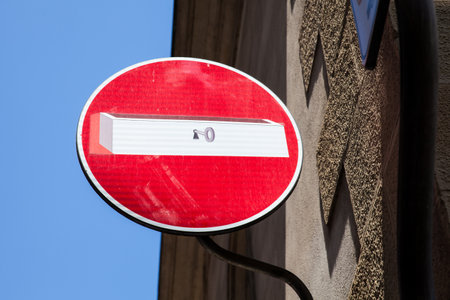 Florence street sign art by Clet Abrahamのeditorial素材