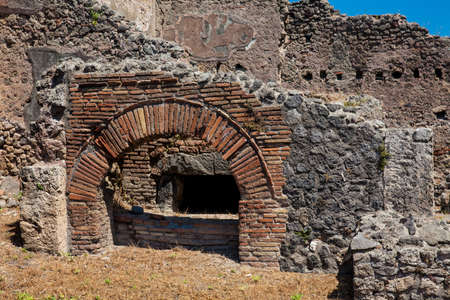 Ruins of the houses in the ancient city of Pompeiiの写真素材