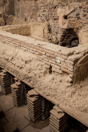 Ruins of the Houses in the Ancient City of Pompeiiのeditorial素材