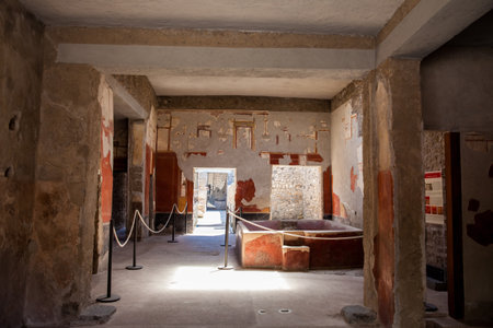 Ruins of the Houses in the Ancient City of Pompeiiのeditorial素材