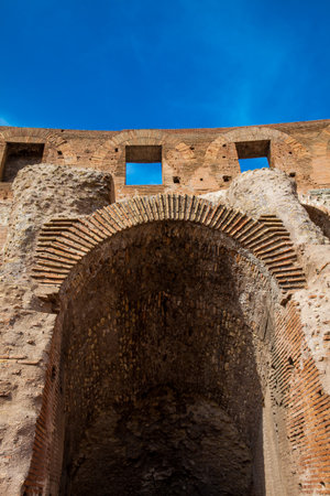 Interior of the famous Colosseum in Romeのeditorial素材
