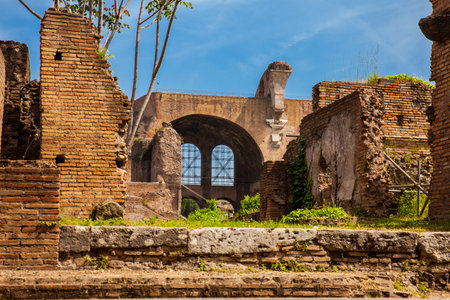 The Basilica of Maxentius and Constantine in the Roman Forum in Romeのeditorial素材