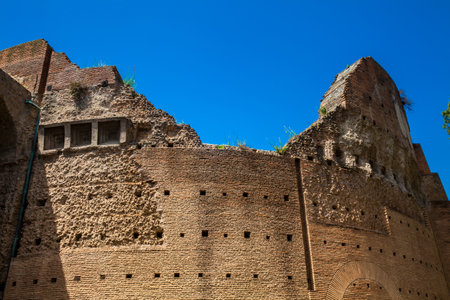 Ruins of the Palace of Septimius Severus or Domus Severiana on the Palatine Hillのeditorial素材