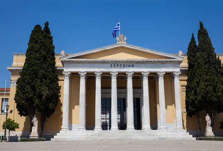 The Zappeion a building in the National Gardens of Athens in the heart of the city built in 1888の写真素材