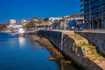 PORTO, PORTUGAL - MAY, 2018: View of Porto city and  Douro River in a beautiful early spring day in Portugalのeditorial素材