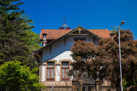 PORTO, PORTUGAL - MAY, 2018: House of the Viscountess of Santiago de Lobao in Porto cityのeditorial素材
