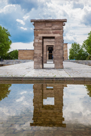 MADRID, SPAIN - MAY, 2018: Temple of Debod an ancient Egyptian temple that was dismantled and rebuilt in Madridのeditorial素材
