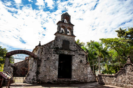The beautiful historical church La Ermita built in the sixteenth century in the town of Mariquita in Colombiaの写真素材