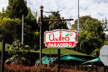 La Calera, Cundinamarca, Colombia - 21 October 2023. Paradero Andres a popular restaurant located on the road between Bogota and La Calera.のeditorial素材
