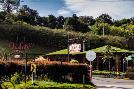 La Calera, Cundinamarca, Colombia - 21 October 2023. Paradero Andres a popular restaurant located on the road between Bogota and La Calera.のeditorial素材