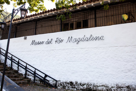 HONDA, COLOMBIA - JANUARY 12, 2024: Magdalena River Museum at the heritage town of Honda in the Department of Tolima in Colombiaのeditorial素材