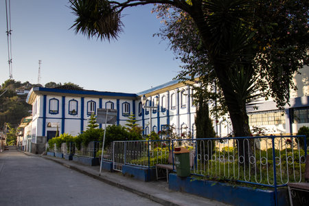 SALAMINA, COLOMBIA - JANUARY 14, 2024: House of prayer and pilgrimage of Mother Berenice at the heritage town of Salamina located in Colombia.のeditorial素材