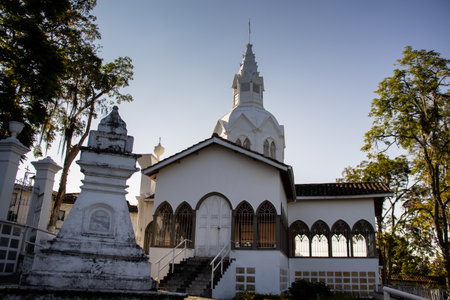SALAMINA, COLOMBIA - JANUARY 14, 2024: Historical cemetery Our Lady of La Valvanera of the beautiful heritage town of Salamina in the department of Caldas in Colombiaのeditorial素材