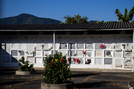 SALAMINA, COLOMBIA - JANUARY 14, 2024: Historical cemetery Our Lady of La Valvanera of the beautiful heritage town of Salamina in the department of Caldas in Colombiaのeditorial素材