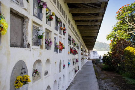 SALAMINA, COLOMBIA - JANUARY 14, 2024: Historical cemetery Our Lady of La Valvanera of the beautiful heritage town of Salamina in the department of Caldas in Colombiaのeditorial素材