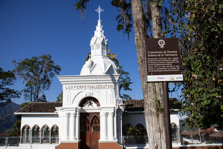 SALAMINA, COLOMBIA - JANUARY 14, 2024: Historical cemetery Our Lady of La Valvanera of the beautiful heritage town of Salamina in the department of Caldas in Colombiaのeditorial素材