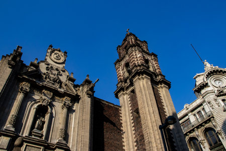 Church of San Felipe Neri commonly known as La Profesa established by the Society of Jesus late in the 16th century.の写真素材
