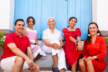 Family traveling together. Family love concept. Travel concept. Cartagena de Indias.