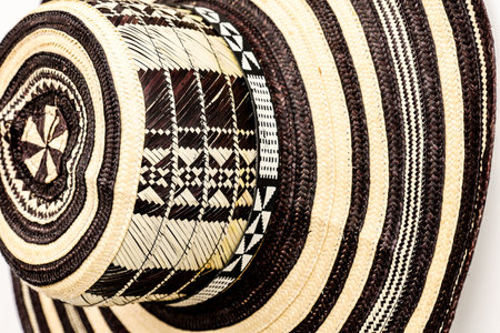 Traditional hat from Colombia called Sombrero vueltiao. Colombian concept. Colombian culture...