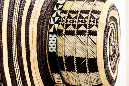 Traditional hat from Colombia called Sombrero vueltiao. Colombian concept. Colombian culture...