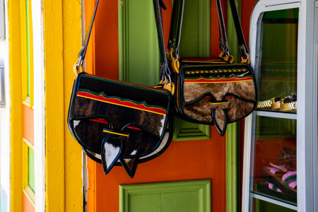 Colombian traditional leather satchel from the Antioquia Region called Carriel