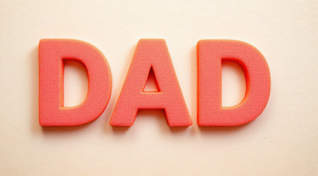 word dad on an abstract background with space for your text. macroの素材