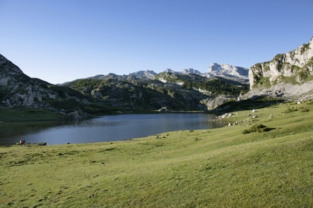 Lakes Covadondaの写真素材