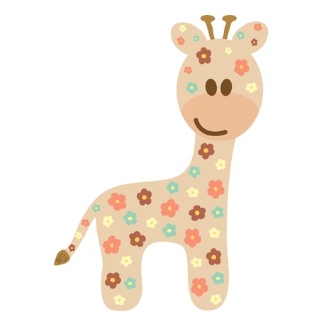 Baby giraffe like a cute styleのイラスト素材