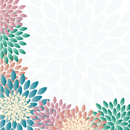 Romantic background with beautiful colored flowersのイラスト素材