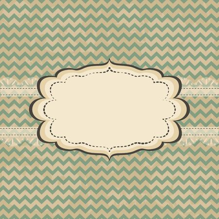 Vintage card design with frame on grunge backgroundのイラスト素材