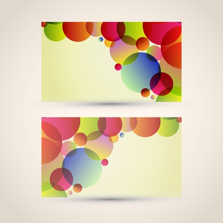 Business card with abstract background. のイラスト素材
