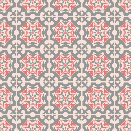 Portuguese tiles seamless pattern. Vintage background - Victorian ceramic tile のイラスト素材