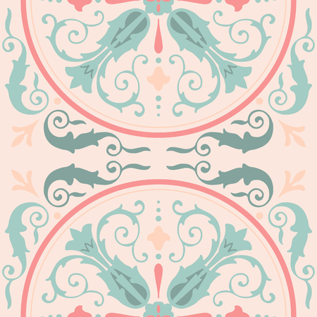 Seamless vintage background - Victorian tile in vectorのイラスト素材