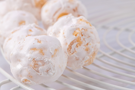 Traditional portuguese sweets beijinhos, regional sweet from Pombal, Portugal.の写真素材