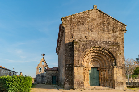 Monastery of Bravaes in Ponte da Barca, north of Portugal. Former Benedictine monastery that at the end of century XII was instituted like commendation of the Templars. Portuguese Romanesque art, classified as a National Monument since 1910のeditorial素材