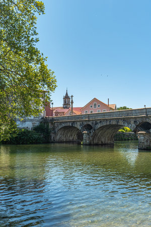 Vez river and village of Arcos de Valdevez, in Minho, Portugal.