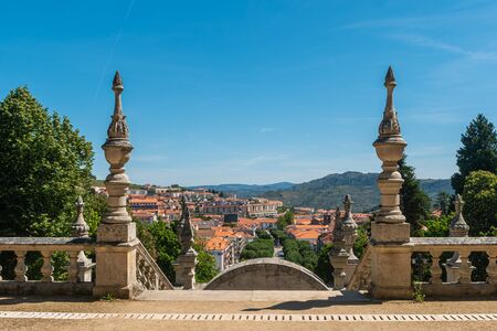 Nossa Senhora dos Remedios Church, Lamego, Tras-Os-Montes, Portugalの写真素材